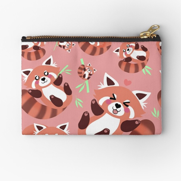 estuche pandas rojos